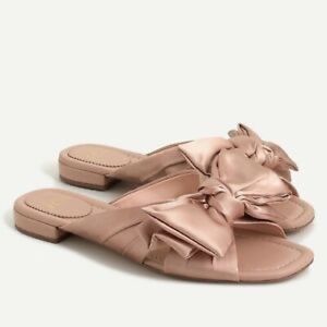 J crew 6.5 abby satin bow sandal new without box